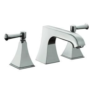 KOHLER Memoirs 8 in. 2 Handle Bathroom Faucet in Polished Chrome with Stately Design and Lever Handles (Valve not included) K T469 4S CP
