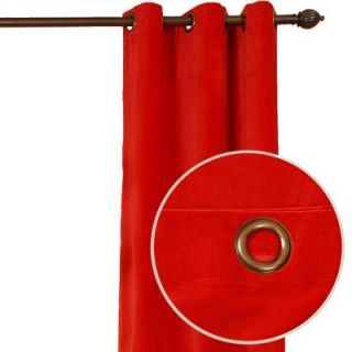 Home Decorators Collection Kavita Red Grommet Curtain 91281