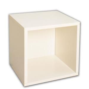 Way Basics Super Cube 14.8 in. L x 14.8 in. H White zBoard Eco Friendly, Tool Free Assembly, Stackable 1 Cube Organizer BS SCUBE WE
