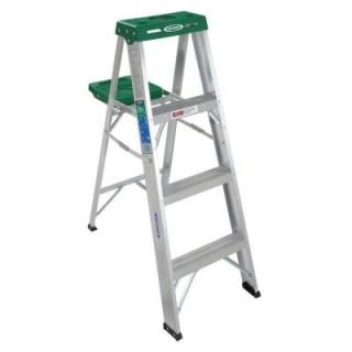 Werner 4 ft. Aluminum Step Ladder with 225 lb. Load Capacity Type II Duty Rating 354