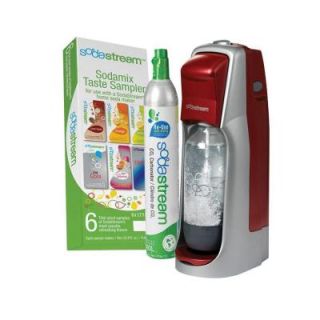 SodaStream Fountain Jet Home Soda Maker Starter Kit in Red 1012111016