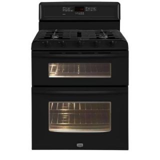 Maytag Gemini 6 cu. ft. Double Oven Gas Range with Self Cleaning Convection Oven in Black MGT8775XB