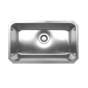 Whitehaus Undermount Brushed Stainless Steel 30.25x18.25x11 0 Hole Single Bowl Kitchen Sink WHNU2816 BSS