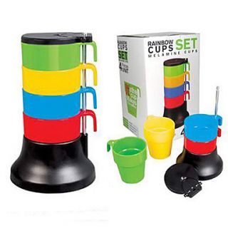 Stacking Colorful Tea Coffee Cups Set