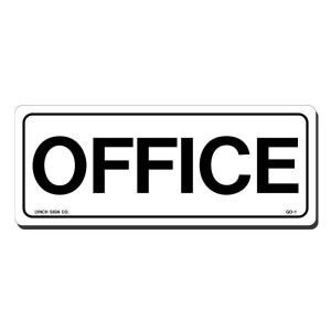 Lynch Sign 10 in. x 4 in. Black on White Plastic Office Sign GO  1