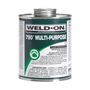 Weld On 16 oz. PVC 790 All Purpose Cement in Clear (Carton of 12) 10258