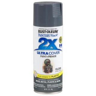Rust Oleum Painters Touch 2X 12 oz. Gloss Dark Gray General Purpose Spray Paint 249115