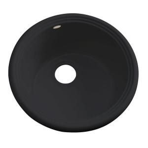 Thermocast Hampton Drop in Acrylic 18.25x18.25x7.5 in. 0 Hole Single Bowl Entertainment Sink in Black 14099