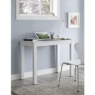 Parsons White Wooden Desk With Chevron Top