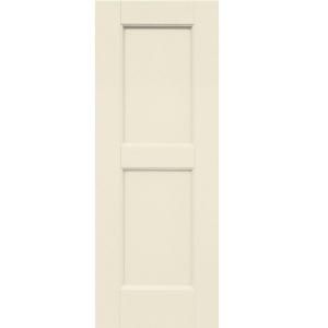 Winworks Wood Composite 12 in. x 32 in. Contemporary Flat Panel Shutters Pair #651 Primed/Paintable 61232651