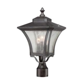 Acclaim Lighting Tuscan Collection 3 Light Outdoor Black Coral Light Post Mount Fixture 6027BC