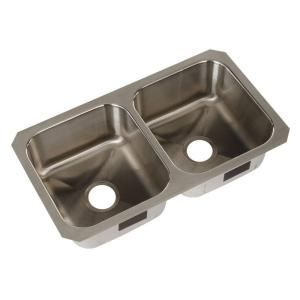 STERLING Carthage Stainless Steel 32x18x8.56 0 Bowl Double Bowl Kitchen Sink 11445 NA