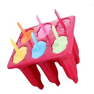 6 Cups General Shape Popcicle Moulds Tray, Food Safe PP Material, Random Color
