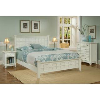Home Styles Furniture Arts  amp; Crafts White 3 piece Queen size Bedroom Set White Size Queen