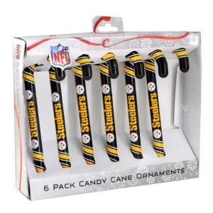 Optimum Steelers Team Candy Cane Ornaments (6 Pack) 134863