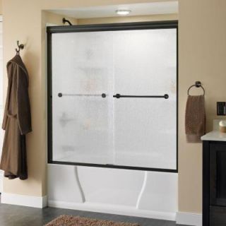 Delta Panache 59 3/8 in. x 56 1/2 in. Sliding Bypass Tub/Shower Door in Oil Rubbed Bronze with Frameless Rain Glass 158734