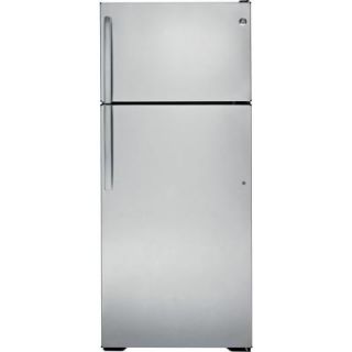 GE 18.1 cu. ft. Top Freezer Refrigerator in Stainless Steel GTZ18GCESS