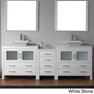 Virtu Virtu Usa Dior 90 Inch Double Sink Vanity Set In White White Size Double Vanities