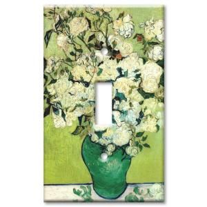 Art Plates Van Gogh Vase of Roses   Oversize Single Wall Plate OVS 338
