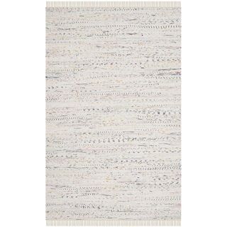 Safavieh Hand woven Rag Rug White Cotton Rug (6 X 9)