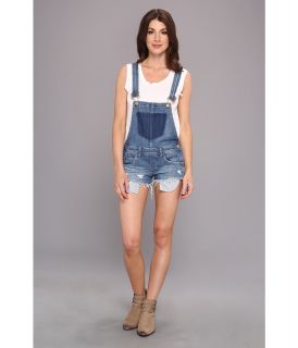 Blank NYC Short Overalls in Bunch of Fives Womens Overalls One Piece (Blue)