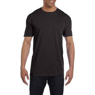 Comfort Colors Mens Black Garment dyed Pocket Undershirts (pack Of 6)
