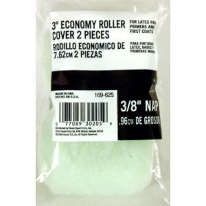 Linzer 3 in. x 3/8 in. Polyester Replacement Roller Covers (2 Pack) RT302