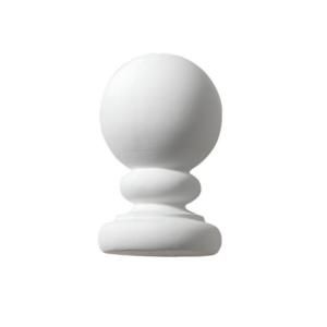 Fypon 5 1/4 in. x 3 1/4 in. x 3 1/4 in. Primed Polyurethane Post Ball Top Finial B3X5