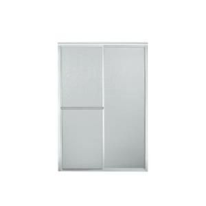 Sterling Plumbing Deluxe 48 7/8 in. x 70 in. Framed Bypass Shower Door in Silver with Rain Glass Texture 5976 48S