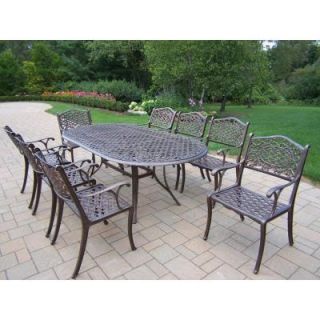 Oakland Living Mississippi 9 Piece Oval Patio Dining Set 2105 2012 9 AB