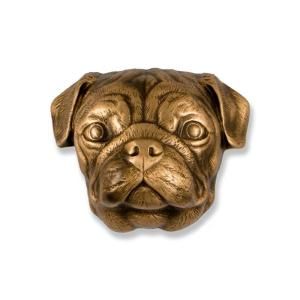 Michael Healy Solid Bronze Pug Dog Knocker MHDOG12