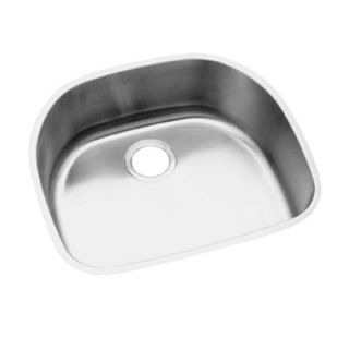 Elkay Elumina Undermount 23 9/16x21 1/8x8 0 Hole Stainless Steel Single Bowl Kitchen Sink in Satin EGUH2118