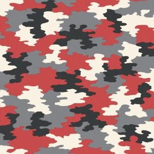 The Wallpaper Company 56 sq. ft. Red Camouflage Wallpaper WC1285347