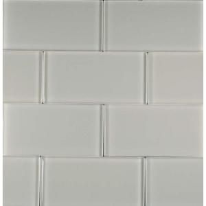 EPOCH Cloudz Stratocumulus 1433 Glass Subway Tile   3 in. x 6 in. Tile Sample DISCONTINUED STRATOCUMULUS SAMPLE