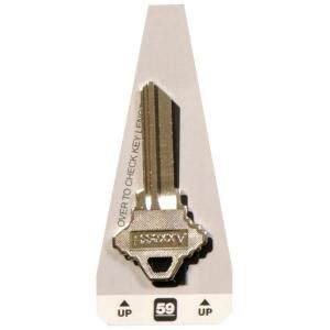 The Hillman Group #59 Blank 6 Pin Schlage Lock Key 88040