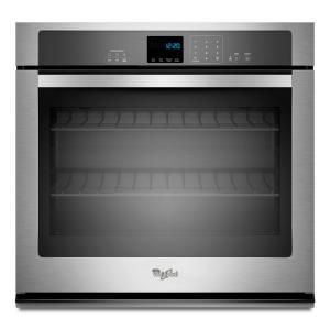 Whirlpool 27 in. Single Electric Wall Oven Self Cleaning in Stainless Steel WOS51EC7AS