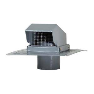 Construction Metals Inc. 4 in. Weathered Grey Plastic Roof Cap with Stem PRCS4WG 