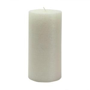 Zest Candle 3 in. x 6 in. Metallic White Scratch Pillar Candle Bulk (12 Box) CPZ 164_12