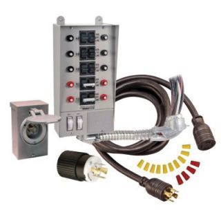 Reliance Controls 30 Amp 10 Circuit Manual Transfer Switch Kit 31410CRK