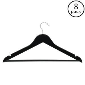 Honey Can Do Ebony Wood Suit Hangers (8 Pack) HNGZ01525