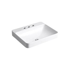 KOHLER Vox Above Counter Bathroom Sink in White 2660 8 0