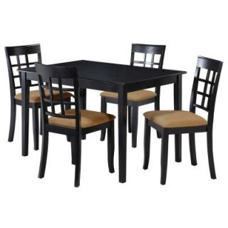 HomeSullivan Black Dining Set (5 Piece) 40122D100W[5PC]122C