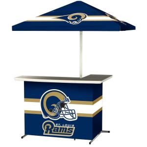 Best of Times St Louis Rams All Weather L Shaped Patio Bar with 6 ft. Umbrella 2001W1228