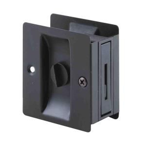 Prime Line Bronze Pocket Door Privacy Latch with Pull N 7319