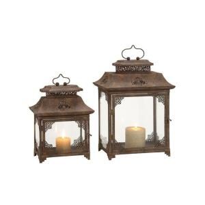 Home Decorators Collection 14 in. W Ambrosia Bronze Lantern (Set of 2) 1146910280