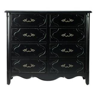 Home Decorators Collection 42 in. W Genevieve Antique Black 8 Drawer Horizontal File Cabinet 0820800410