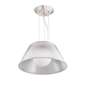 Eurofase Ribo Collection 1 Light Large Chrome and Clear Pendant 23068 018