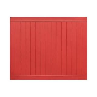 Pro Series 6 ft. x 8 ft. Vinyl Anaheim Barn Red Privacy Fence Panel   Unassembled 153573