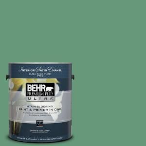 BEHR Premium Plus Ultra 1 gal. #470D 5 Herbal Satin Enamel Interior Paint 775301