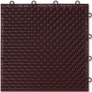 TopDeck Burgundy Polypropylene 1ft. x 1ft. Deck Tile (40   Case) DTBRG